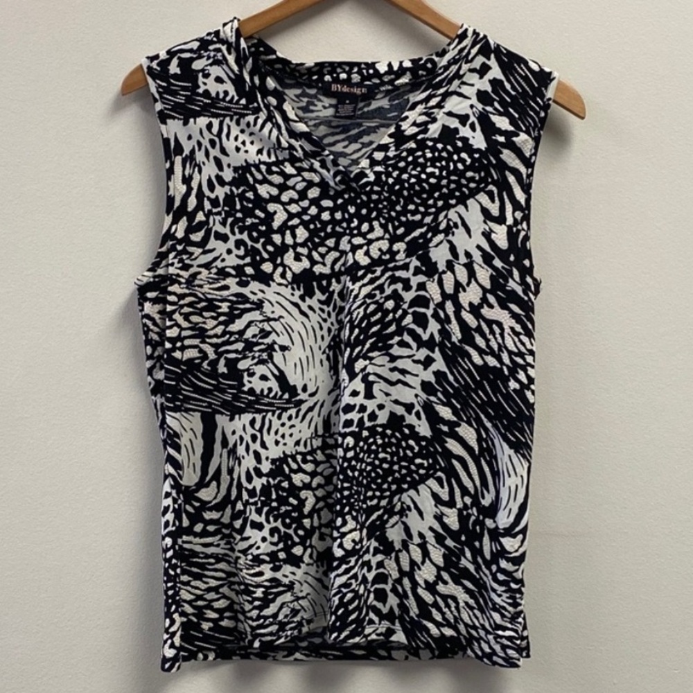 By design Monochrome Abstract Print Tank Top